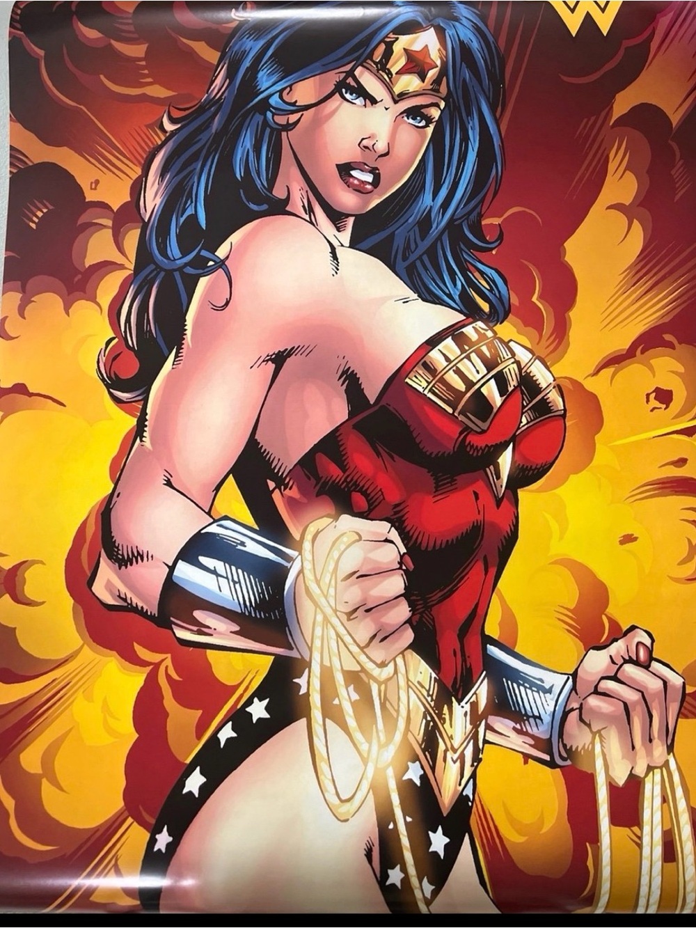 Wonder Woman Heroic Poster — Red, Blue, Gold